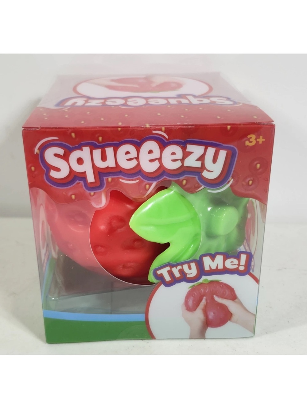 Sunny days Kids Strawberry Squeeze Toy - Green & Red Stress Relief